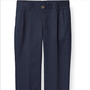 Chaps boy’s navy pleated front school uniform pants